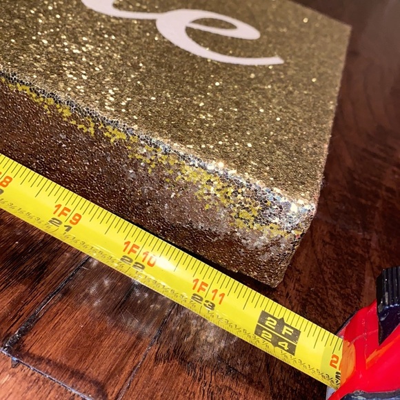 Sparkle ✨ gold glitter wall hanging canvas 1’ x 2’​ - Picture 9 of 14